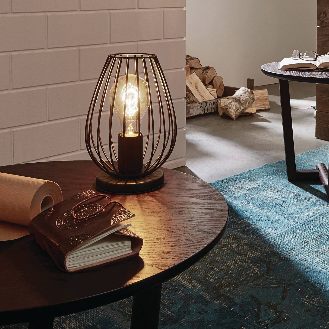 EGLO Newtown Steel Table Lamp - Black