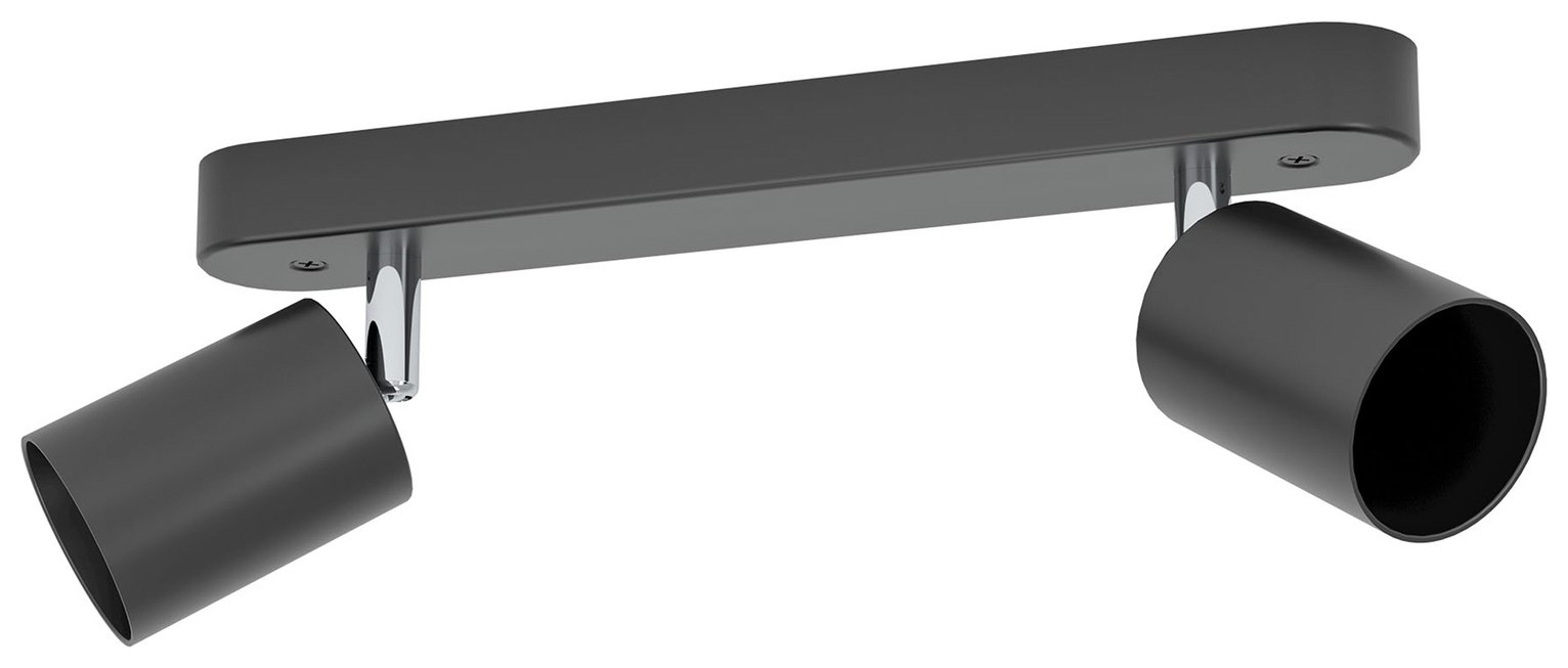 EGLO Reciso-E 2 Light Spotlight Bar - Black
