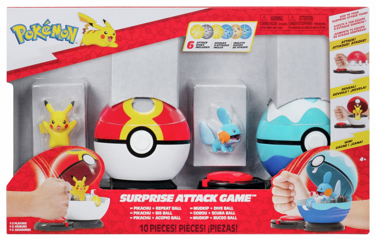 Pokémon Surprise Attack Game - Pikachu and Mudkip