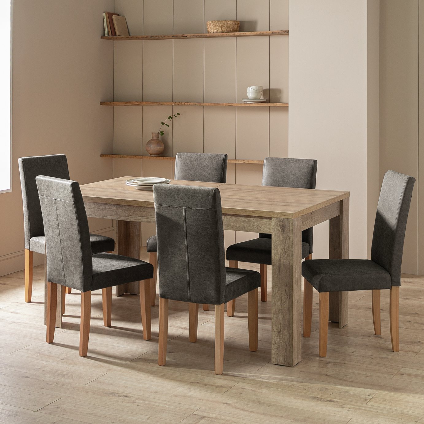 Argos Home Preston Extending Dining Table & 6 Chairs