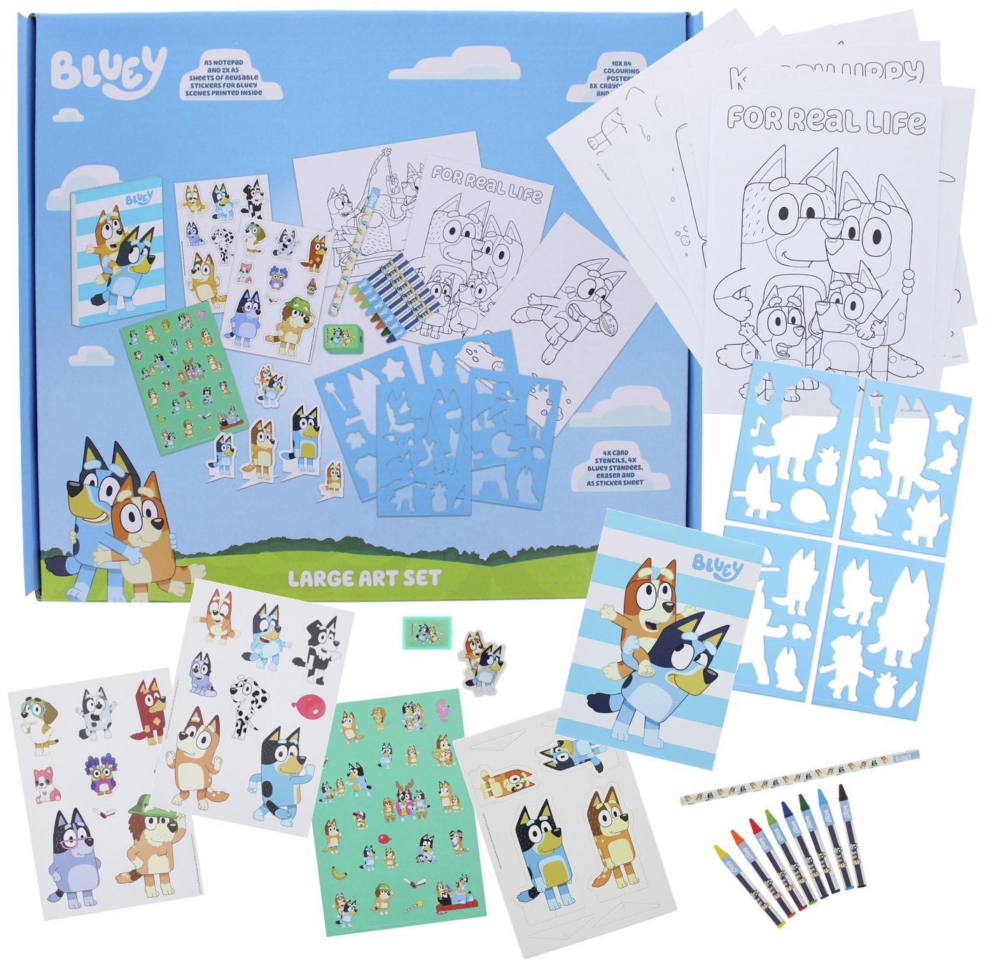 Bluey Large Art Colouring Set