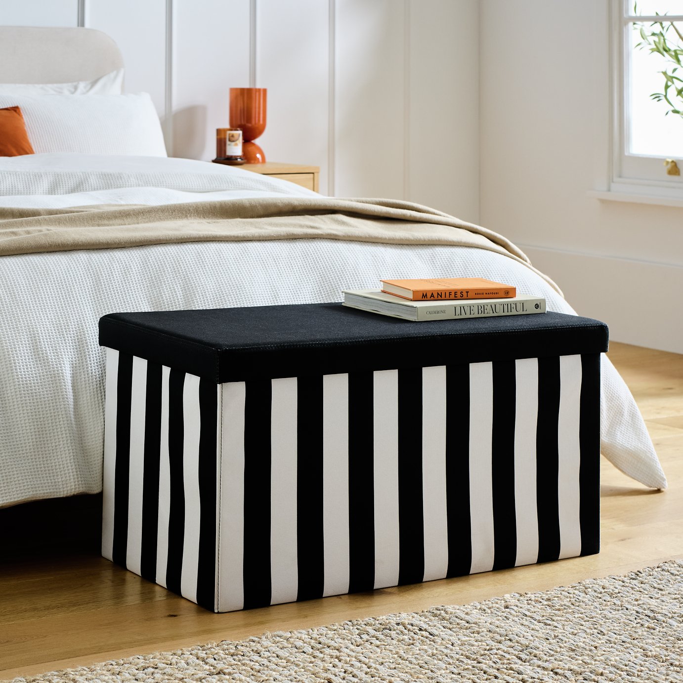 Argos Home Medium Fabric Ottoman