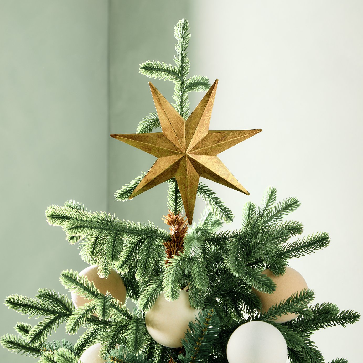 Habitat Gold Metal Star Christmas Tree Topper