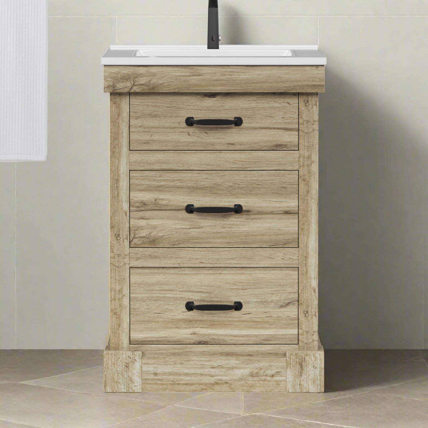 Teamson Home Donovan Vanity Sink - Light Oak