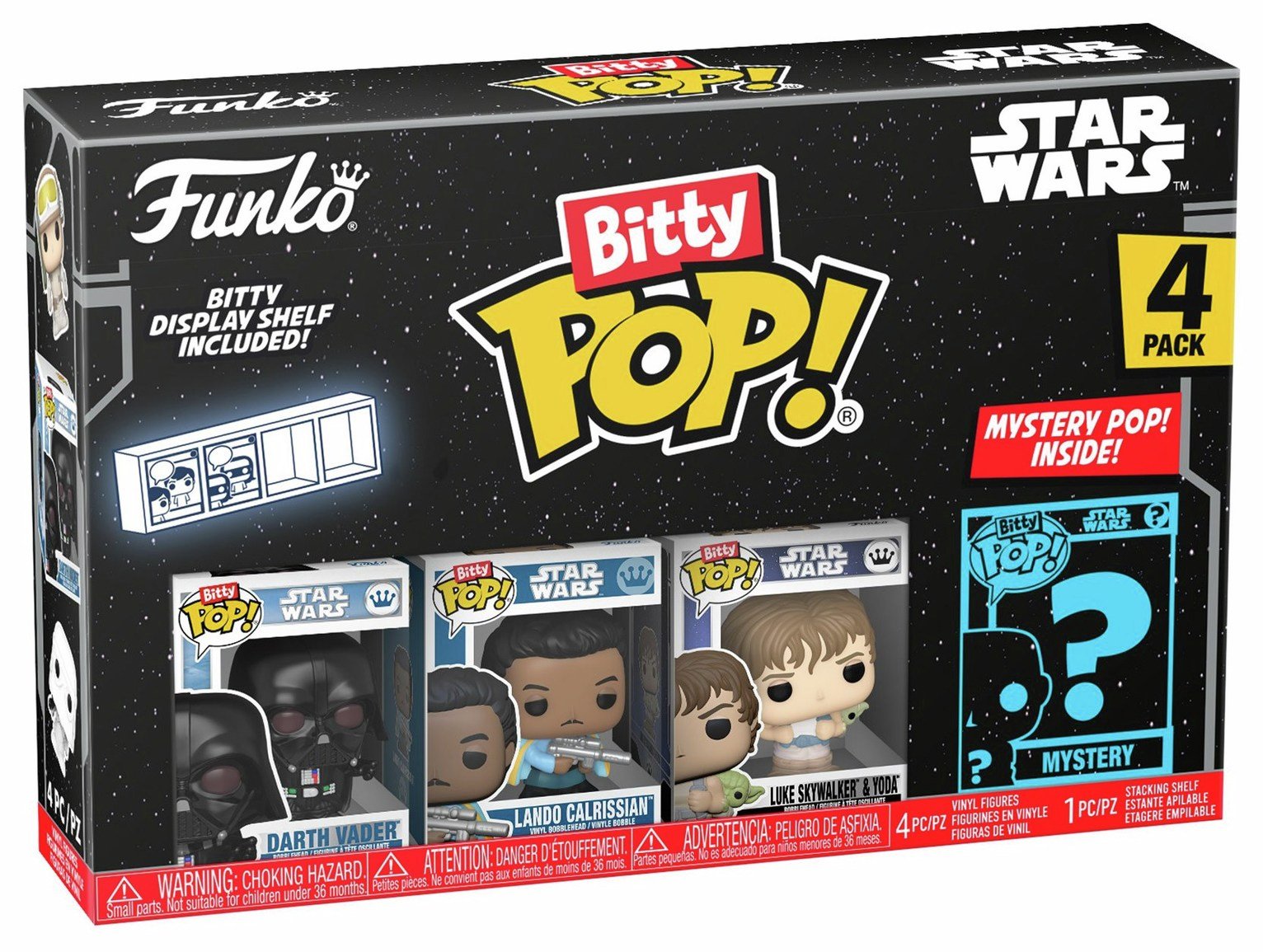Funko Bitty POP! Star Wars Darth Vader Figures - Pack of 4