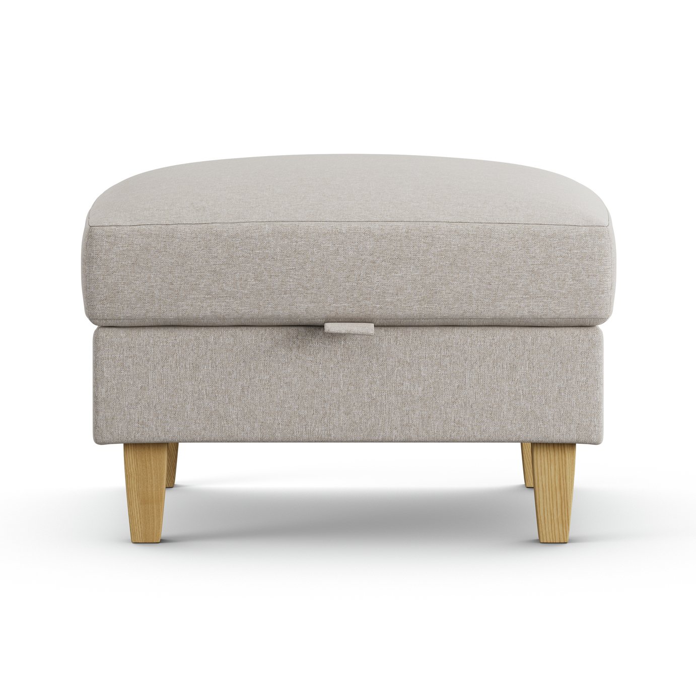 Habitat Flint Fabric Storage Footstool - Stone