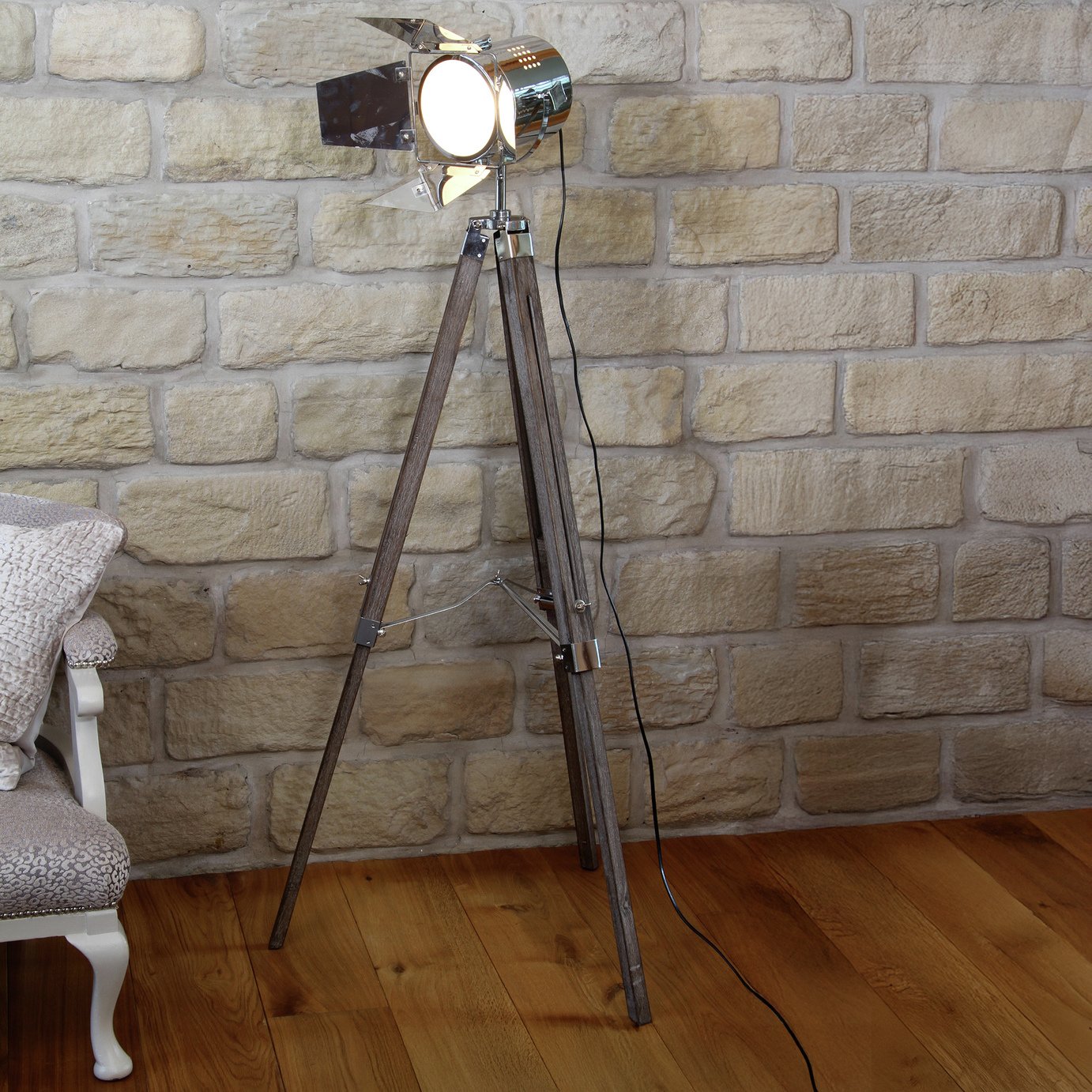 Pacific Hereford Tripod Floor Lamp - Grey