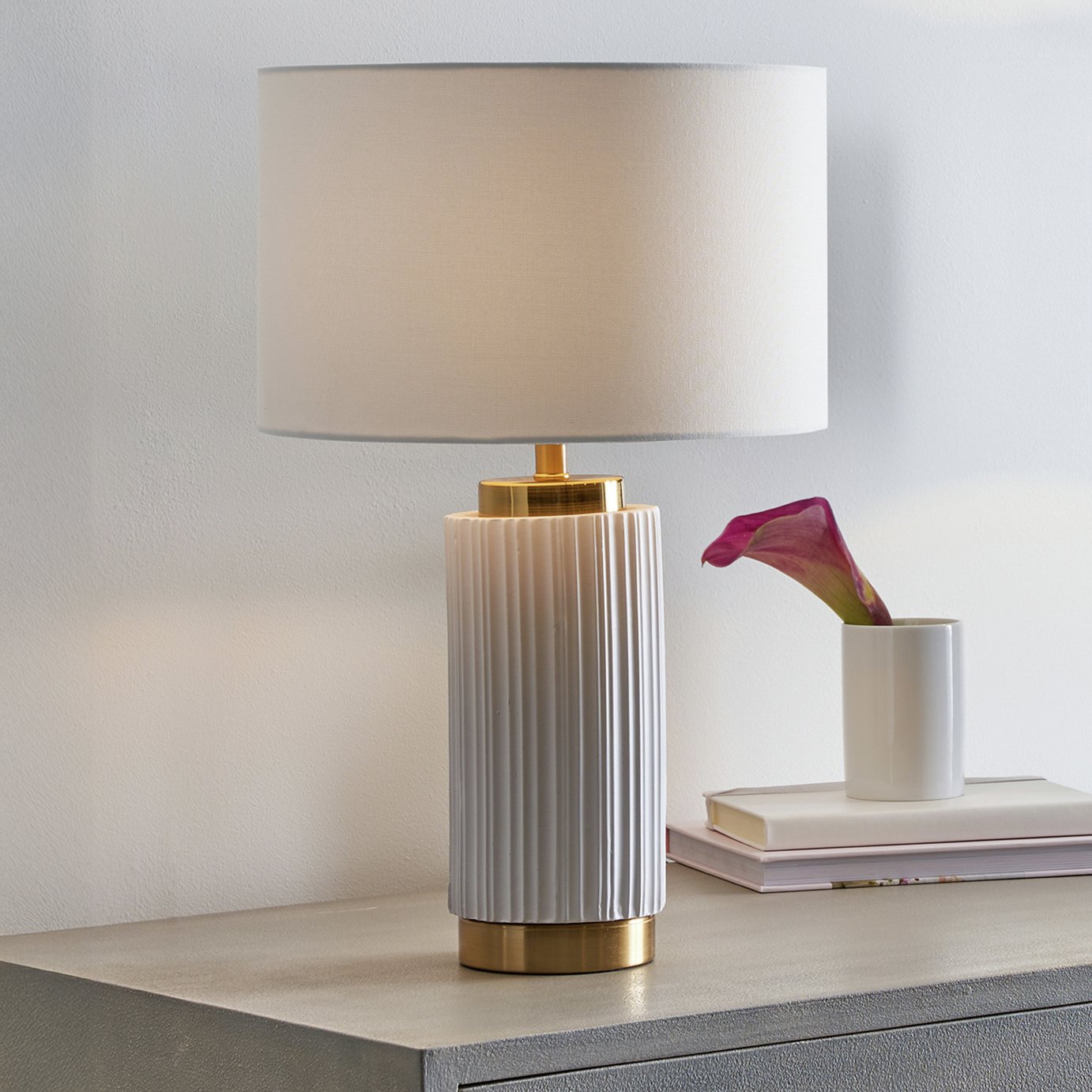 Pacific Ionic Ceramic Textured Table Lamp