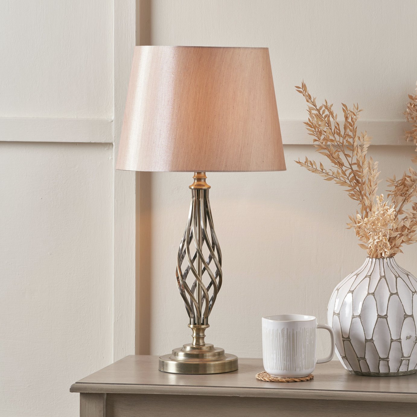 Pacific Jenna Twist Detail Table Lamp