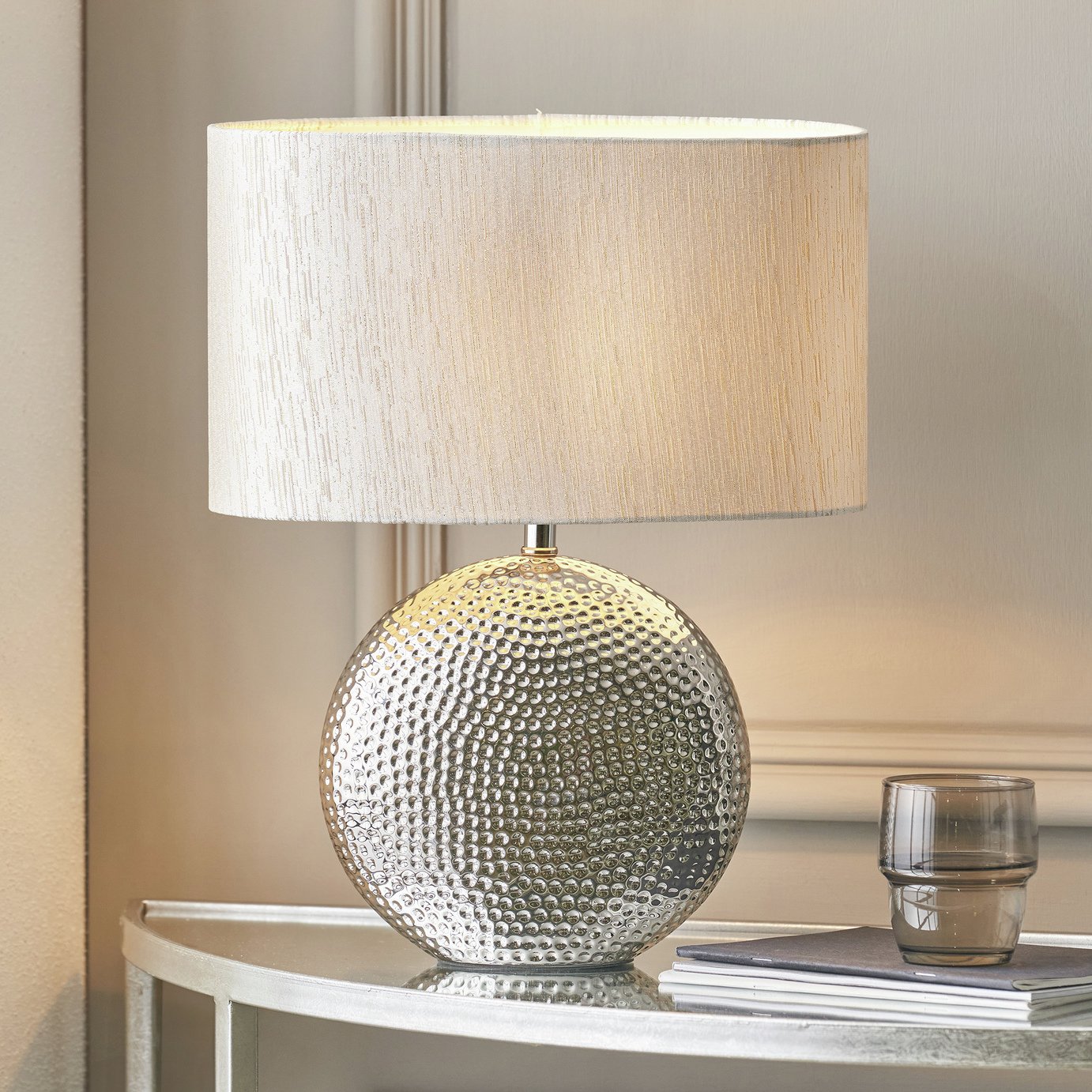 Pacific Mabel Ceramic Dot Textured Table Lamp