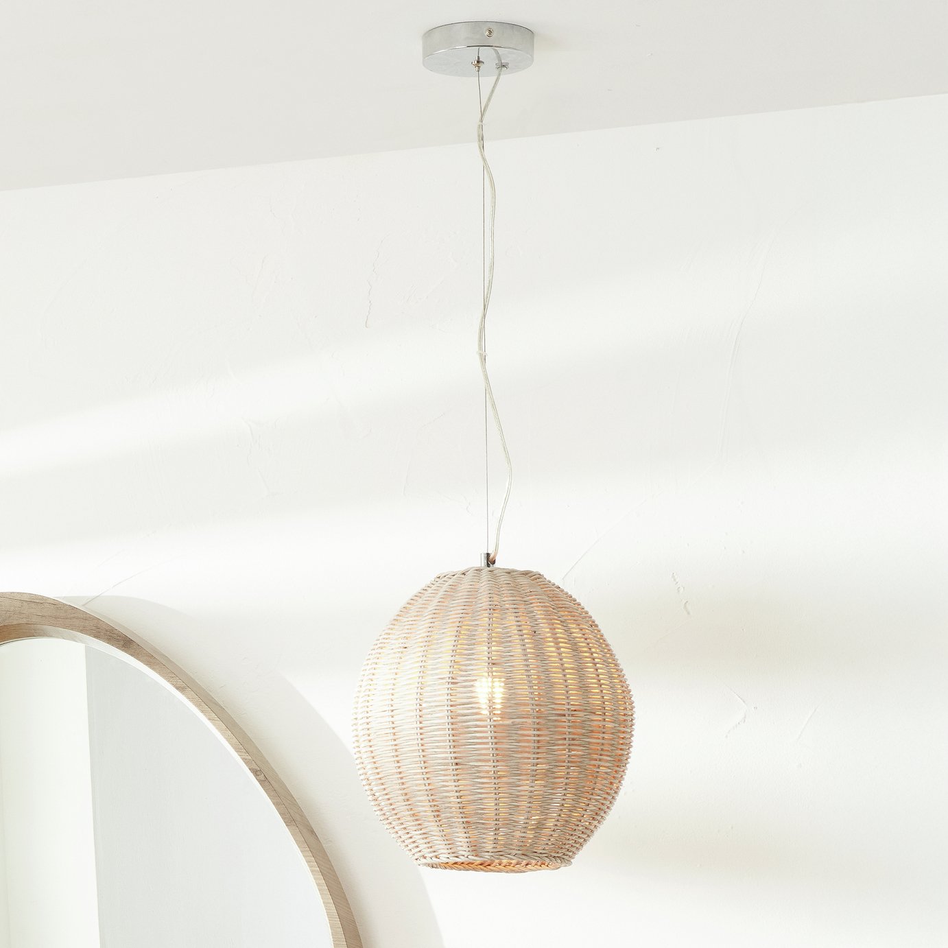 Pacific Raffles Rattan Large Pendant Light - Natural