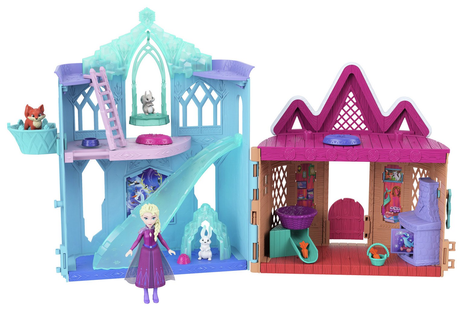 Disney Frozen Winter Animal Fun Playset with Elsa Small Doll