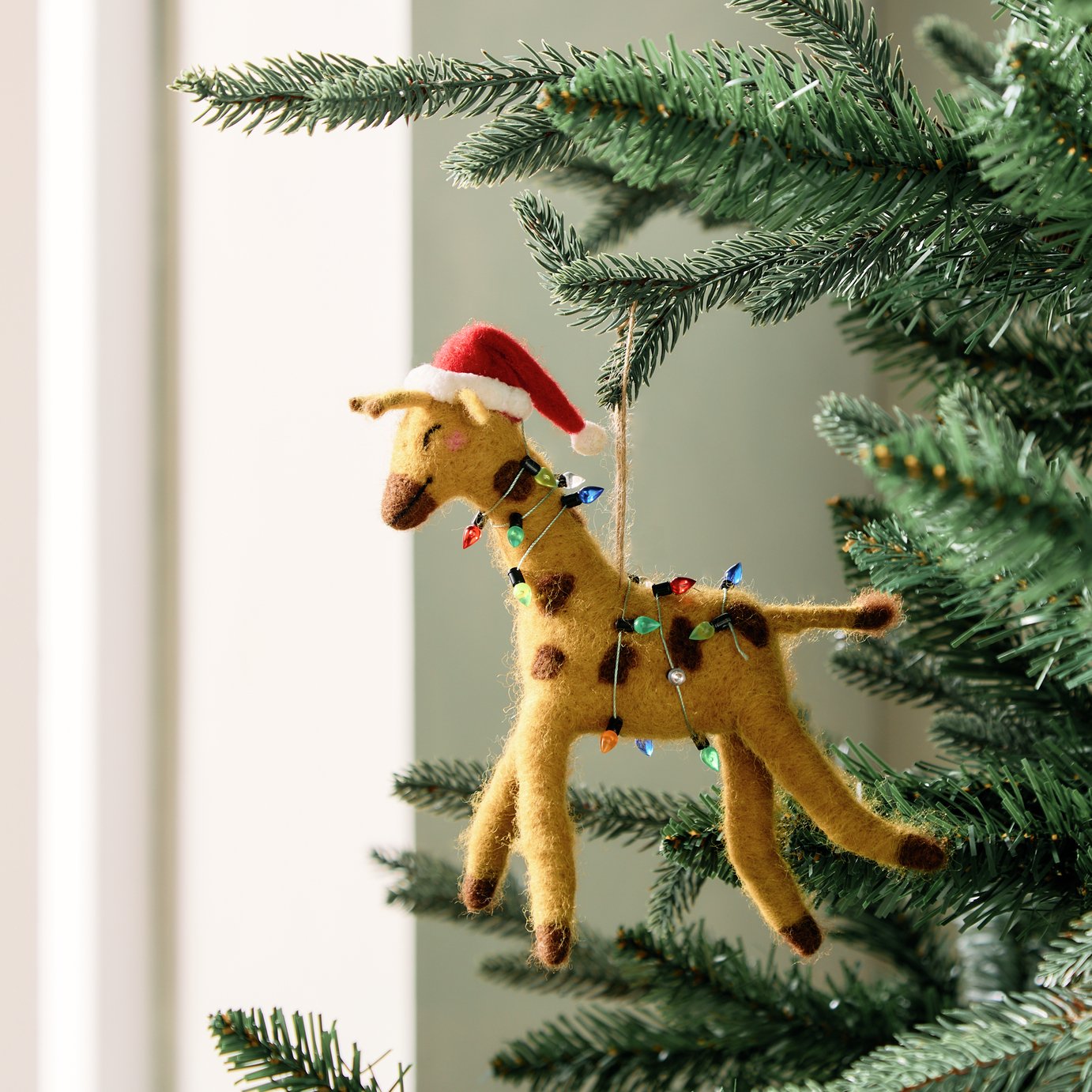 Habitat Single Giraffe in Lights Christmas Hanging Ornament