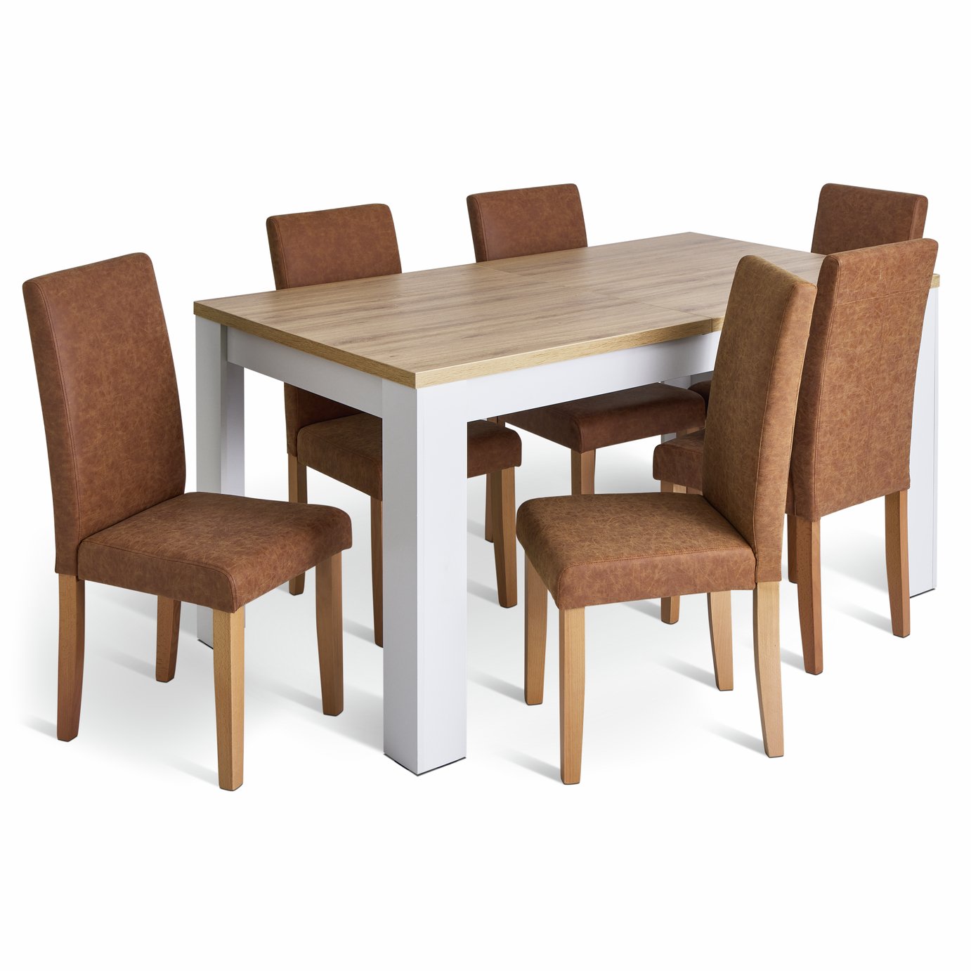 Argos Home  Preston Extending Grey Dining Table & 6 Chairs