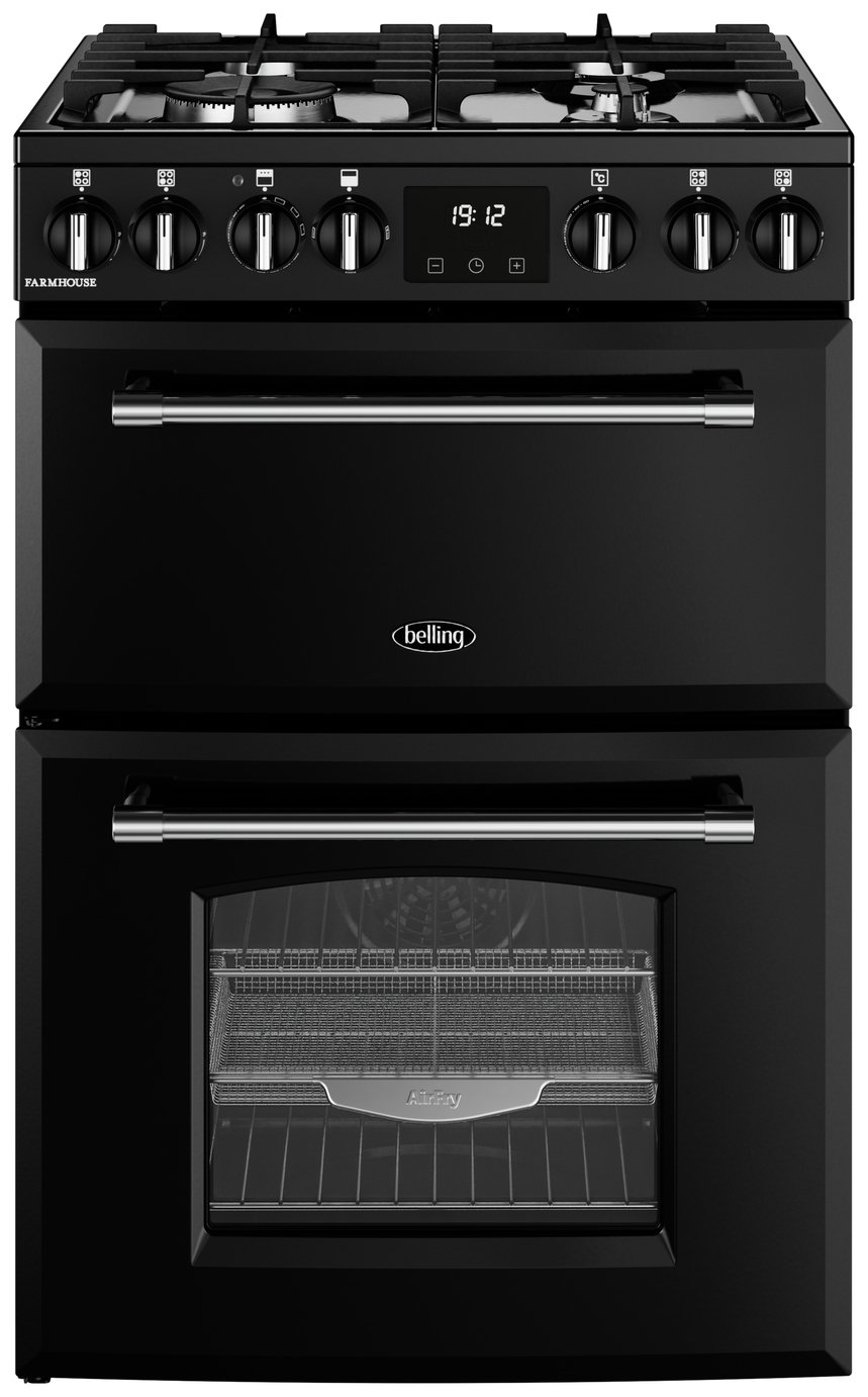 Belling 60cm Double Oven Dual Range Fuel Cooker - Black