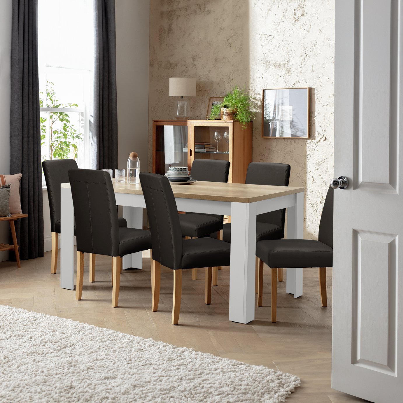Argos Home Preston Grey Dining Table & 6 Chairs