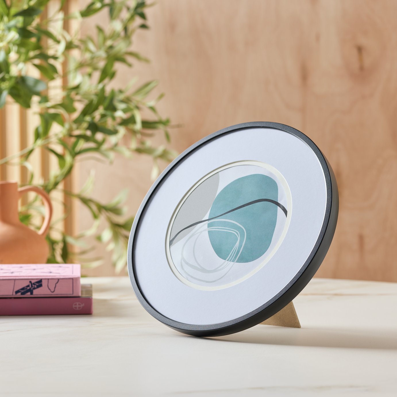 Habitat Black Round Metal Photo Frame