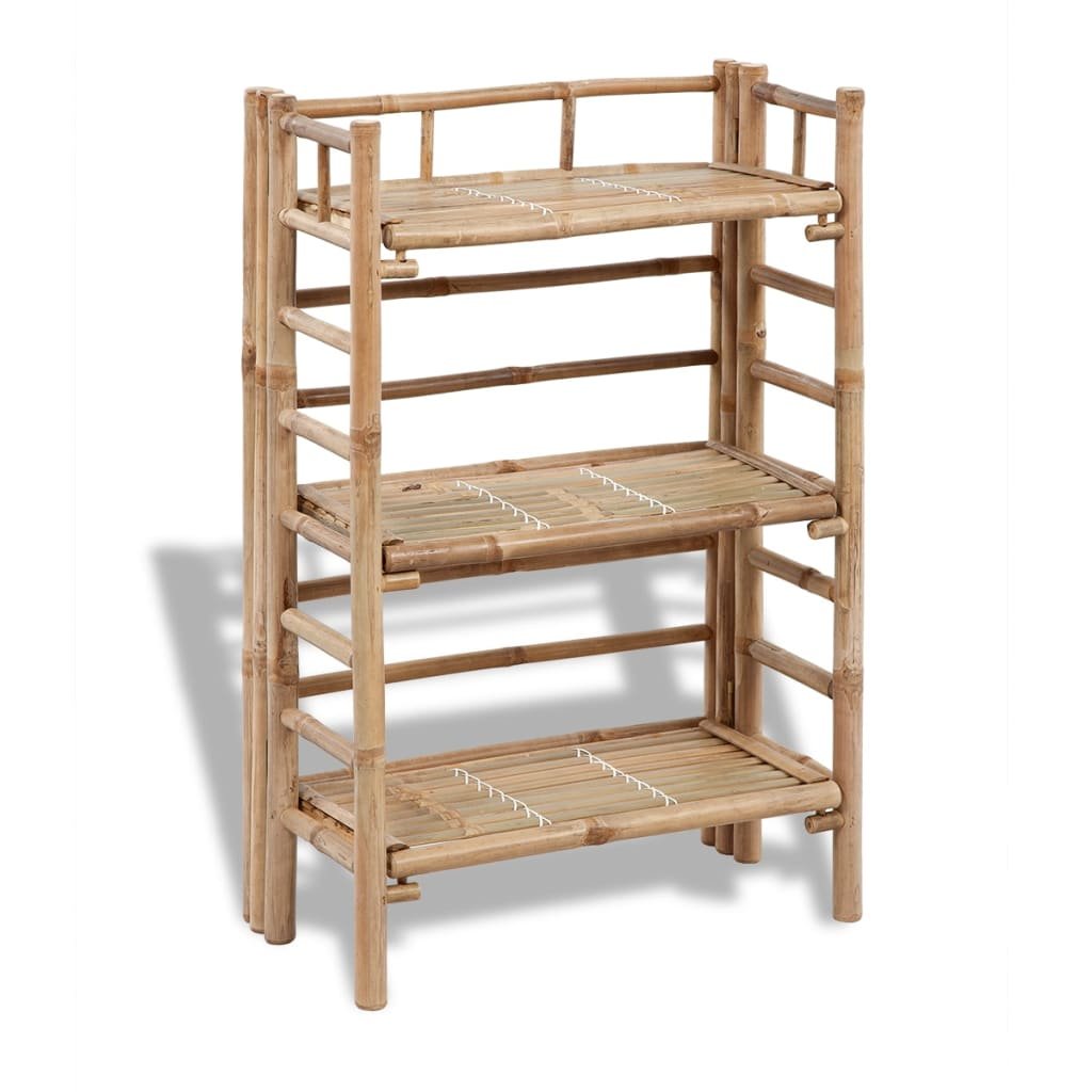 Walplus 3-Tier Bamboo Plant Rack - 56 x 30 x 85 cm