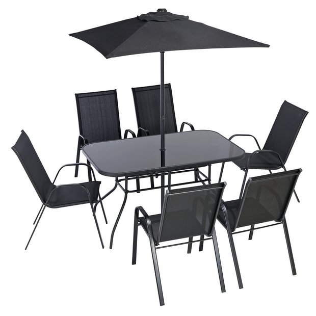 Cusco Rattan 6 Seater Dining Set