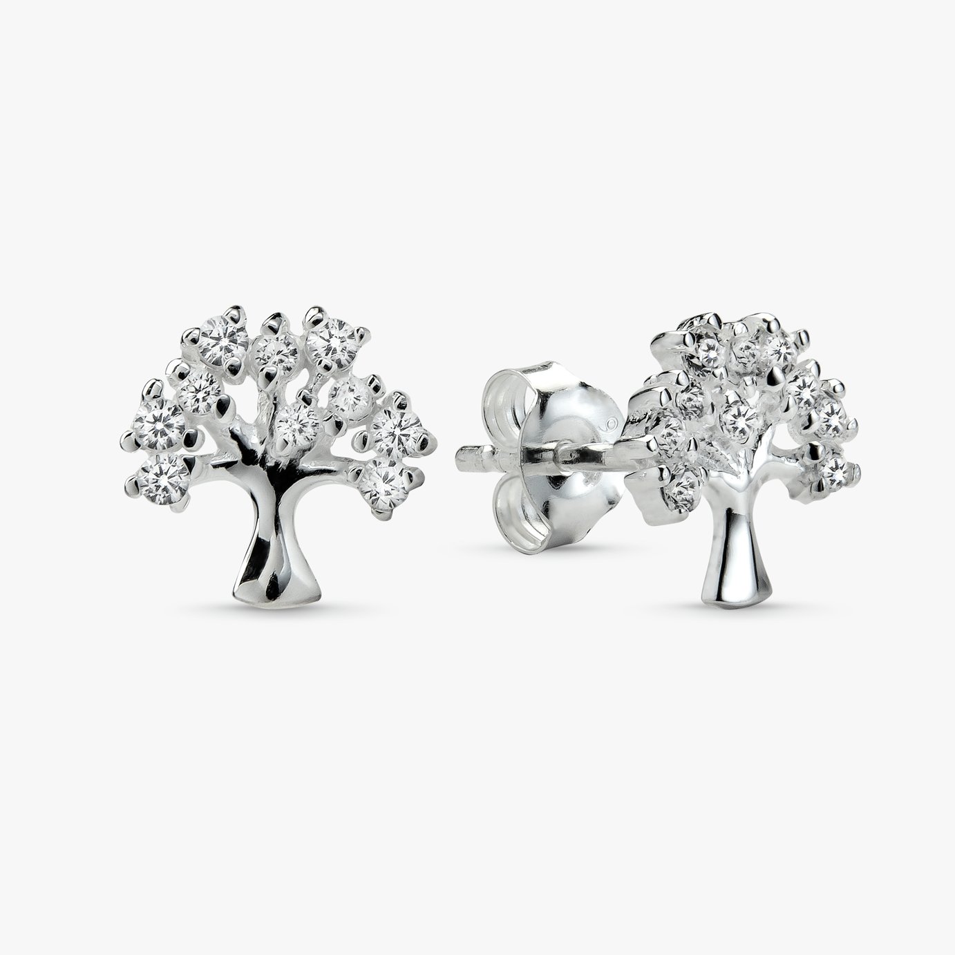 Revere Sterling Silver Tree of Life Stud Earrings