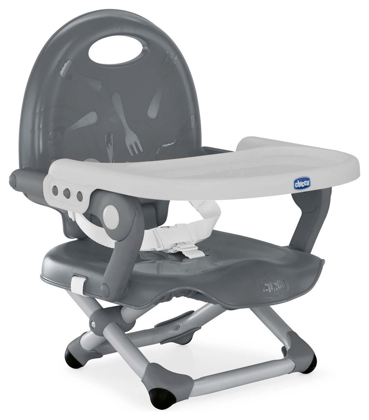 Chicco Pocket Snack Feeding Booster - Grey