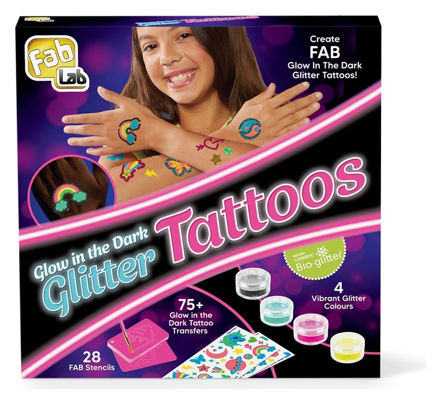 FabLab Glow in the Dark Glitter Tattoos