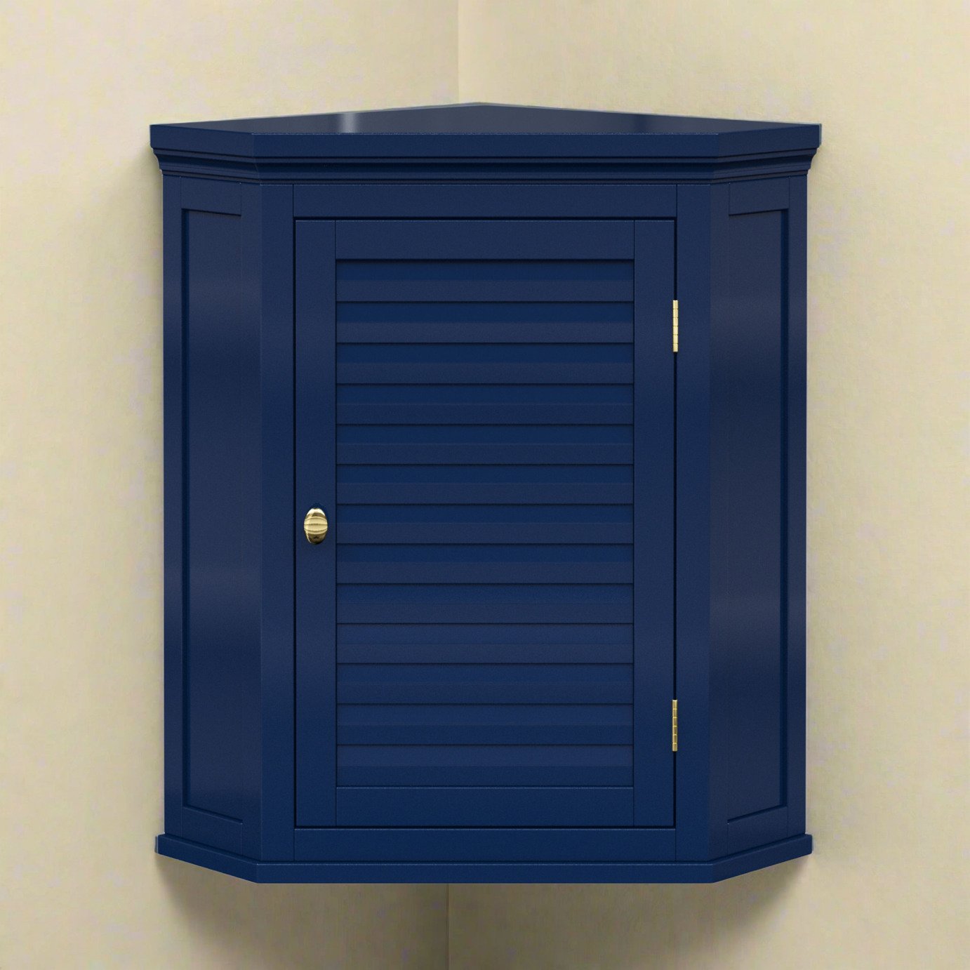 Teamson Home Glancy Corner Wall Cabinet - Navy Blue