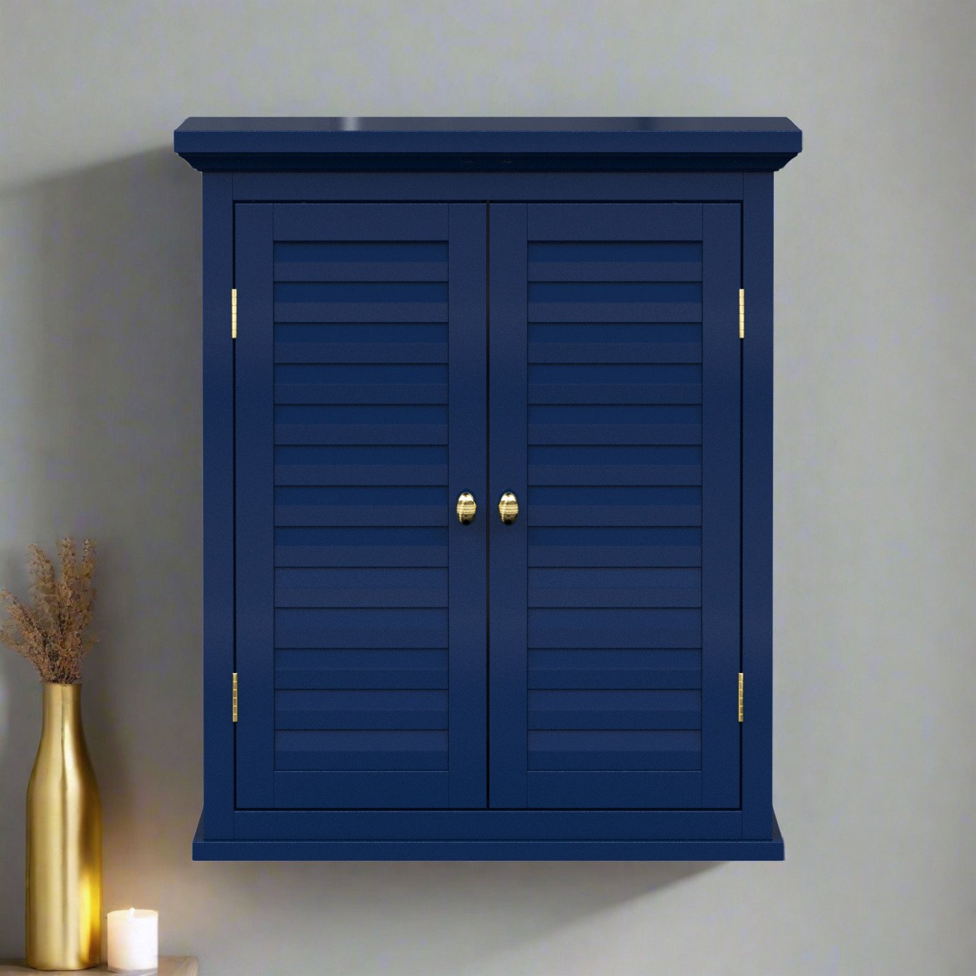 Teamson Glancy 2 Door Wall Cabinet - Navy Blue