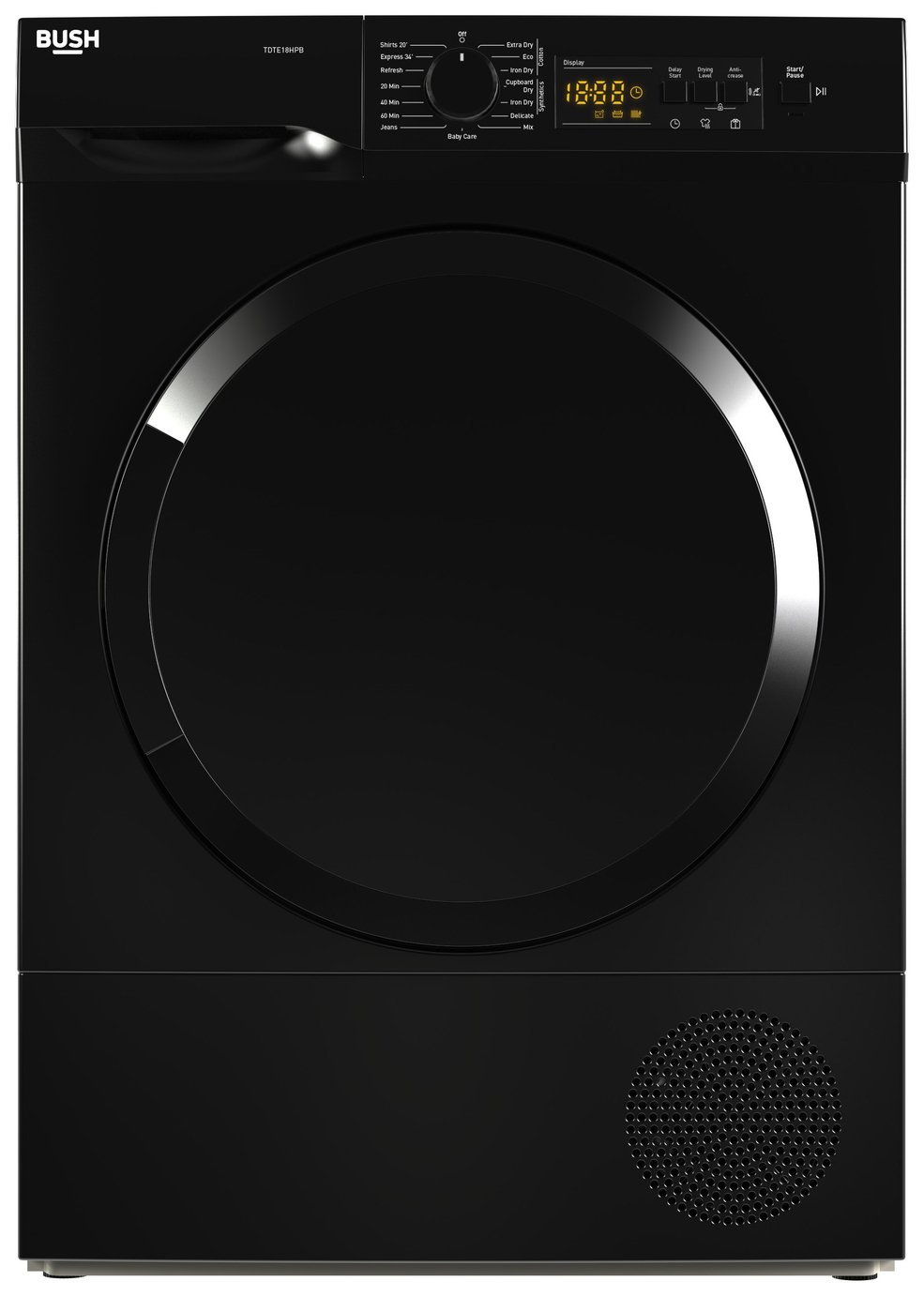 Bush TDTE18HPB 8KG Heat Pump Tumble Dryer - Black