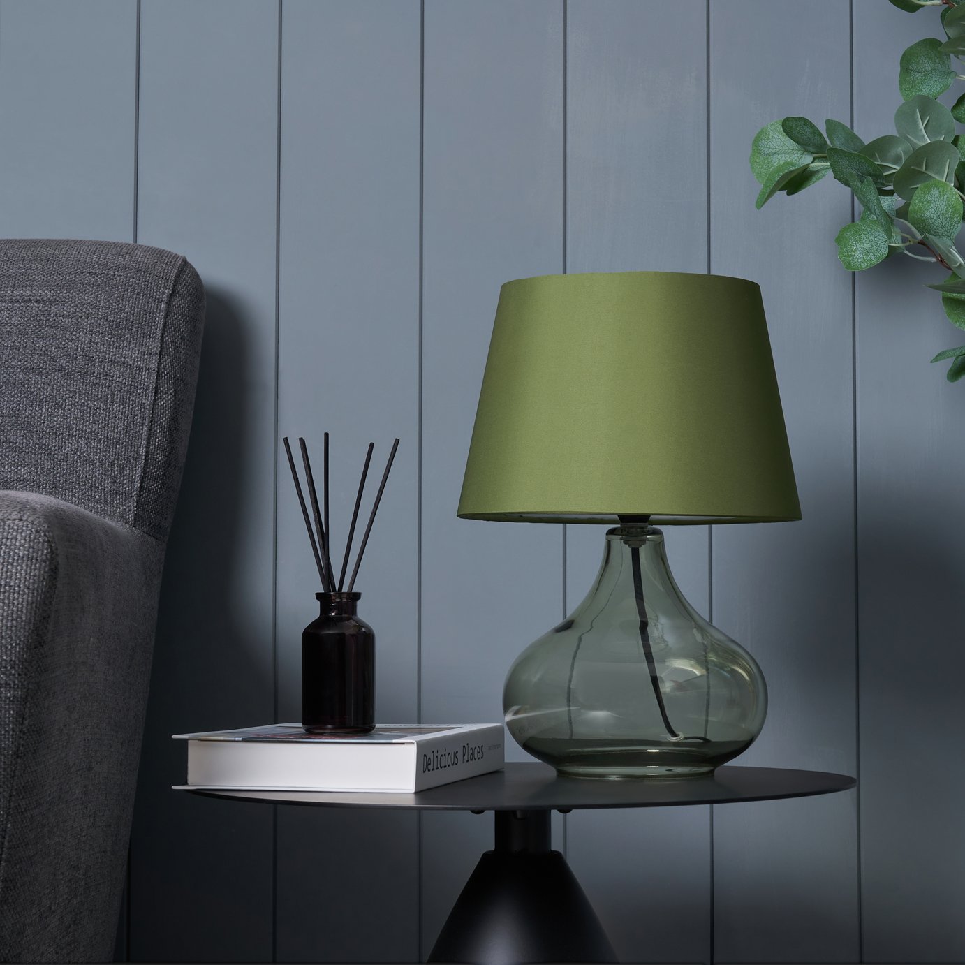 BHS Teardrop Glass Table Lamp