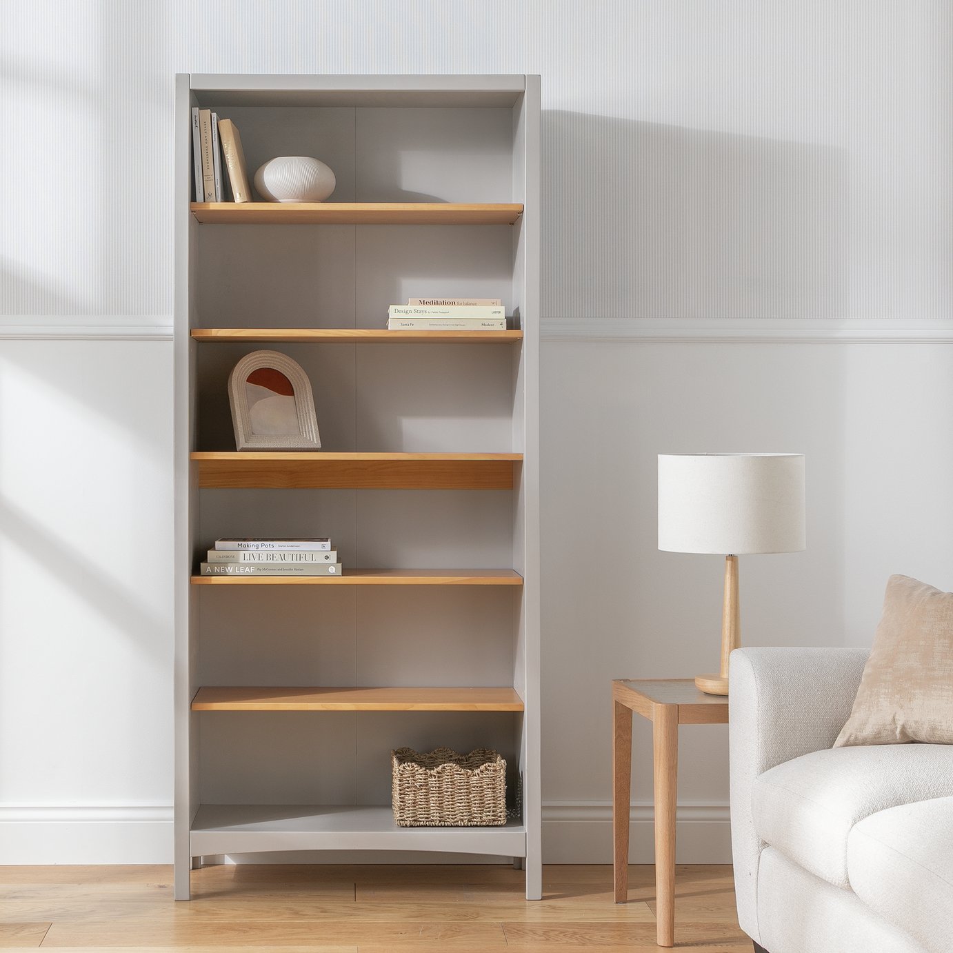 Habitat Bournemouth Open Bookcase - Grey