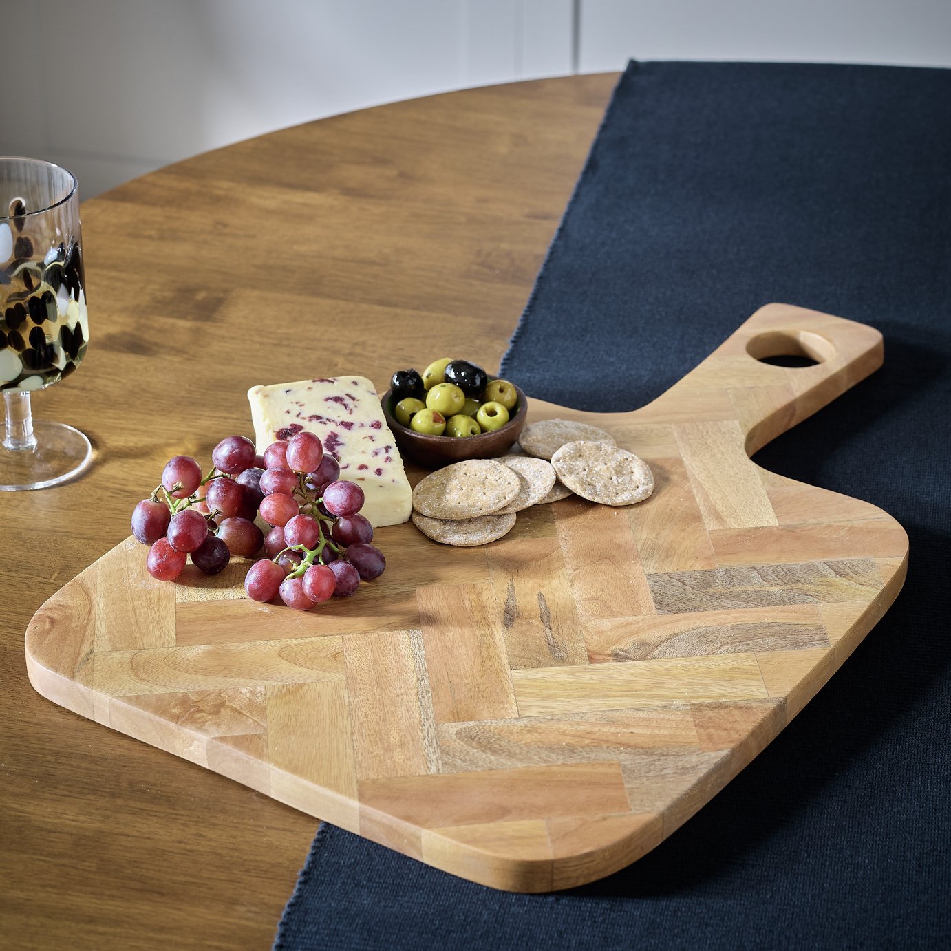 Habitat Mango Wood Parquet Serve Board