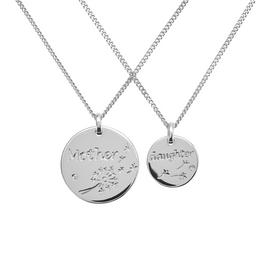 Moon & Back Sterling Silver Mum & Daughter Pendant Necklace