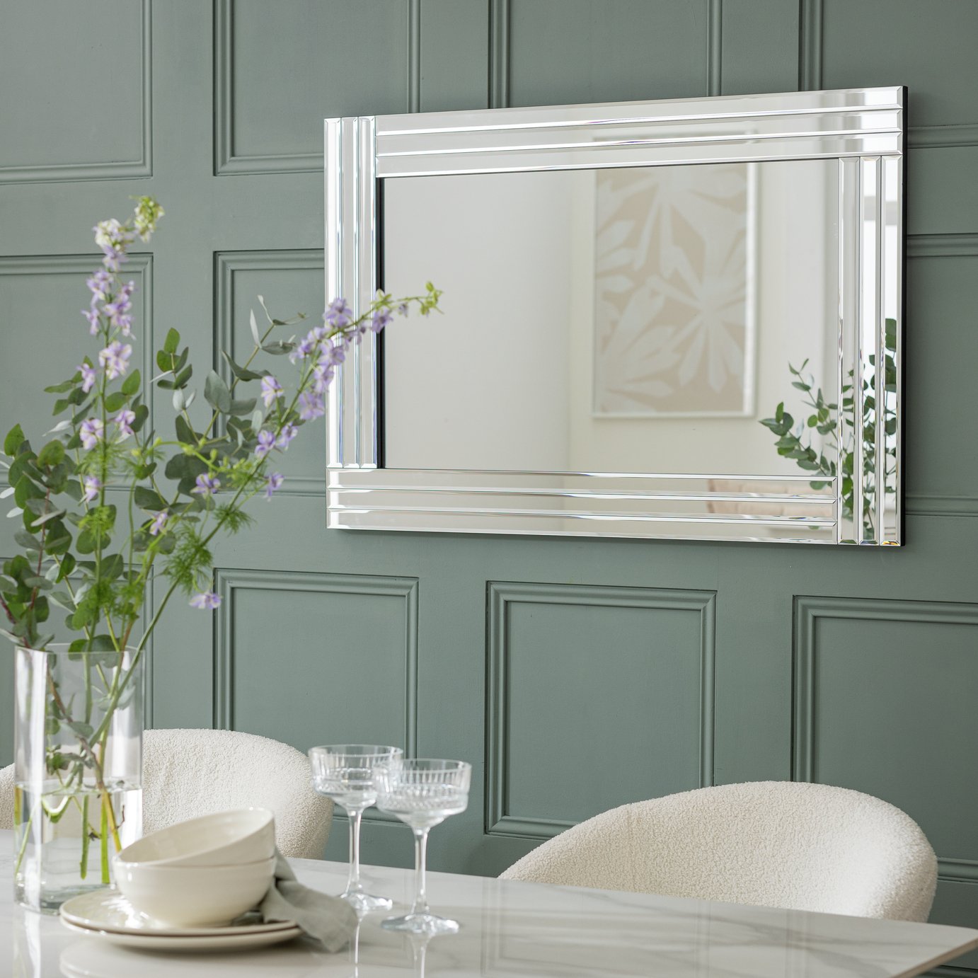 Argos Home Bevelled Full Length Wall Mirror - 90x60cm