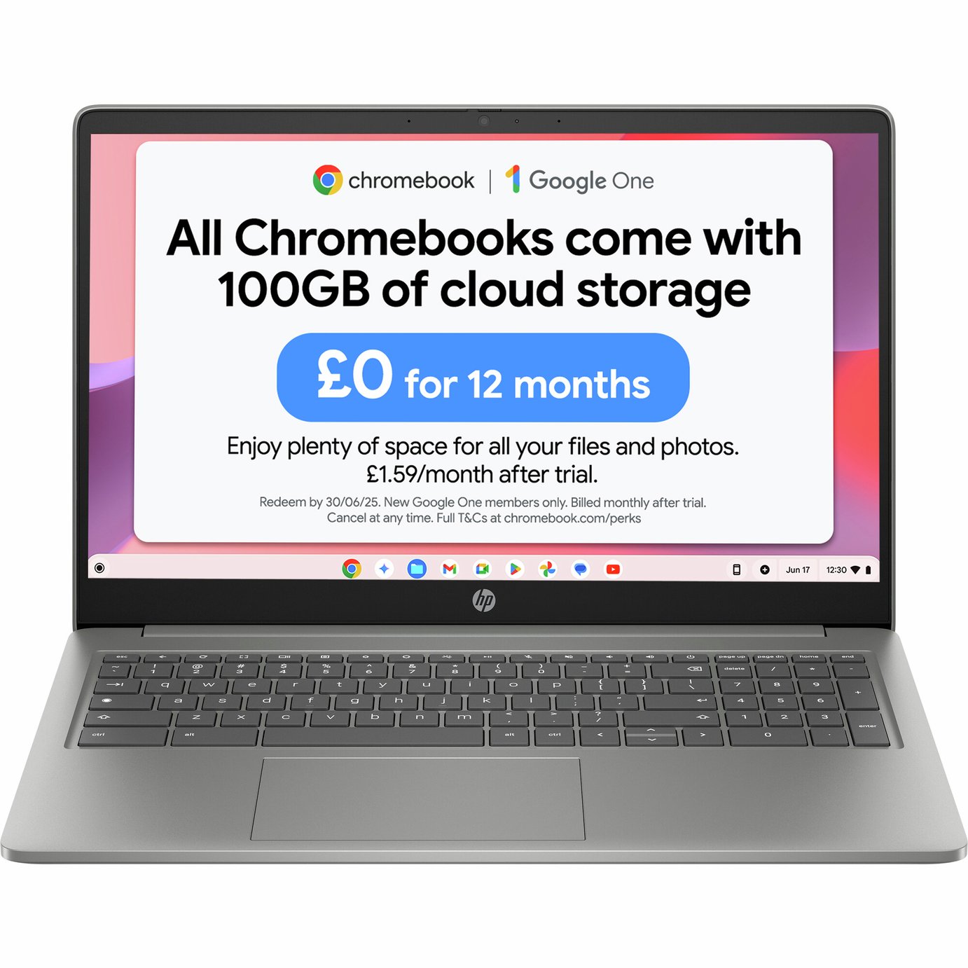 HP 15a-nb0006na 15.6in Intel N100 4GB 128GB Chromebook