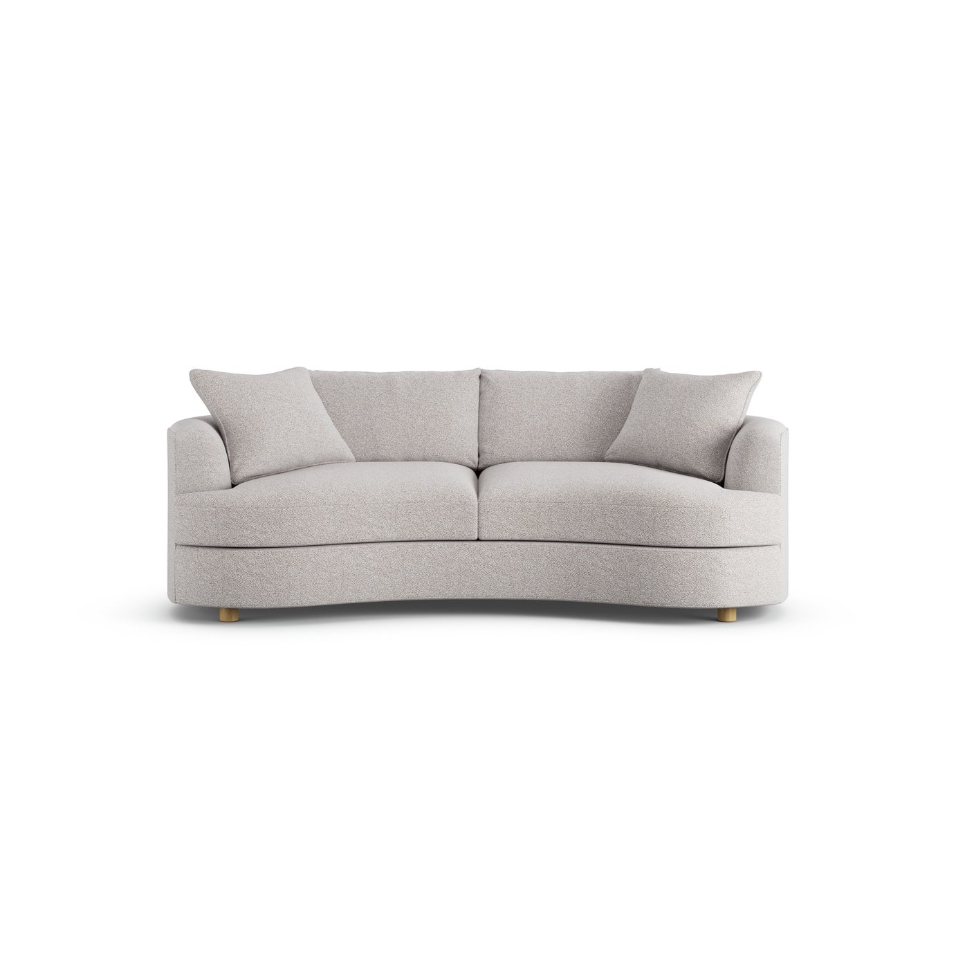 Habitat Sacha Fabric 3 Seater Sofa - Natural - Ash Leg