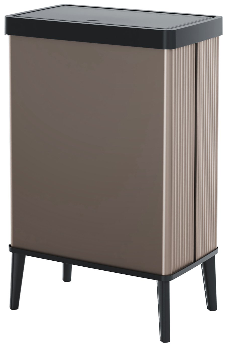 Curver Verto 54 Litre Touch Top High Kitchen Bin-Pearl Rose