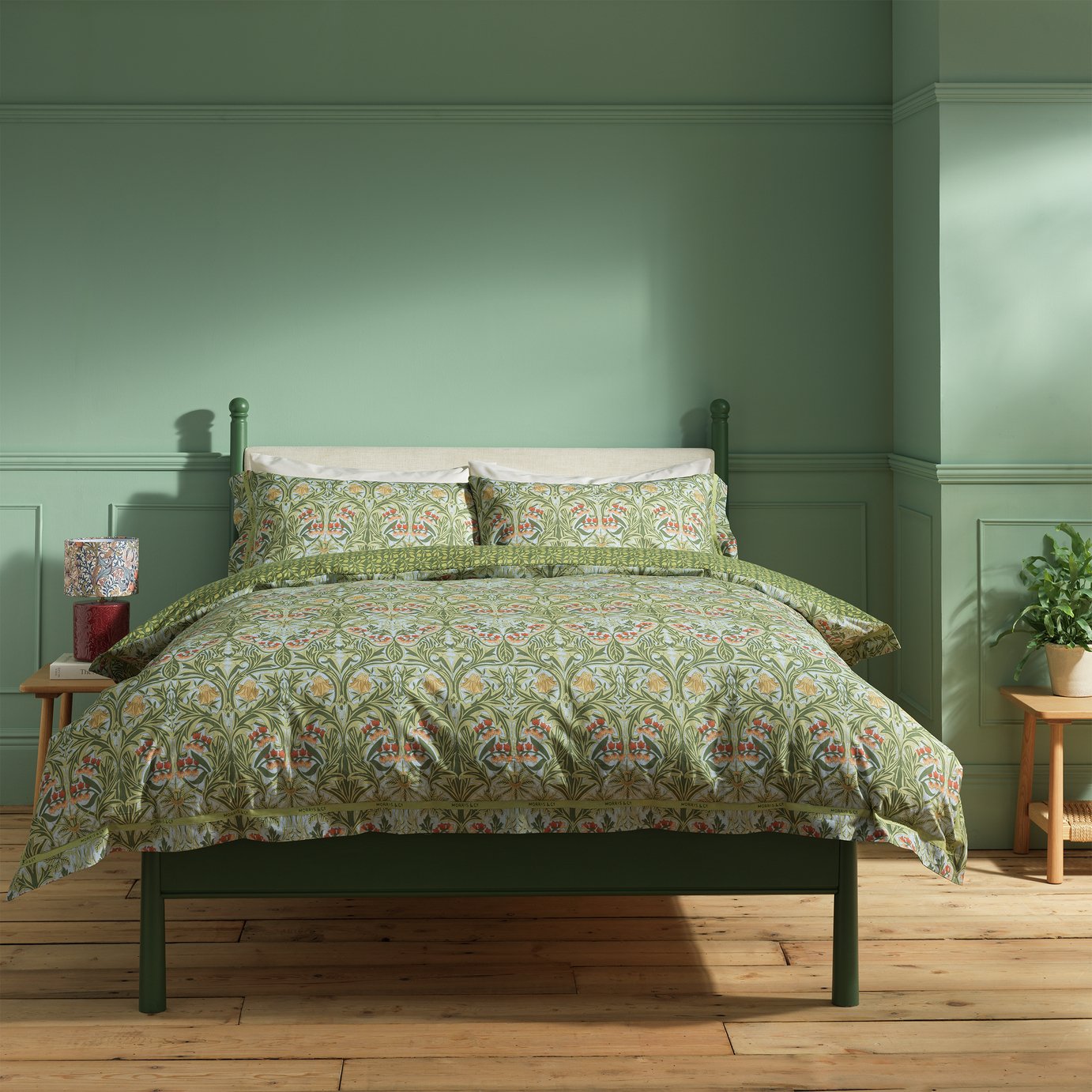 Habitat x Morris & Co. Bluebell Green Bedding Set