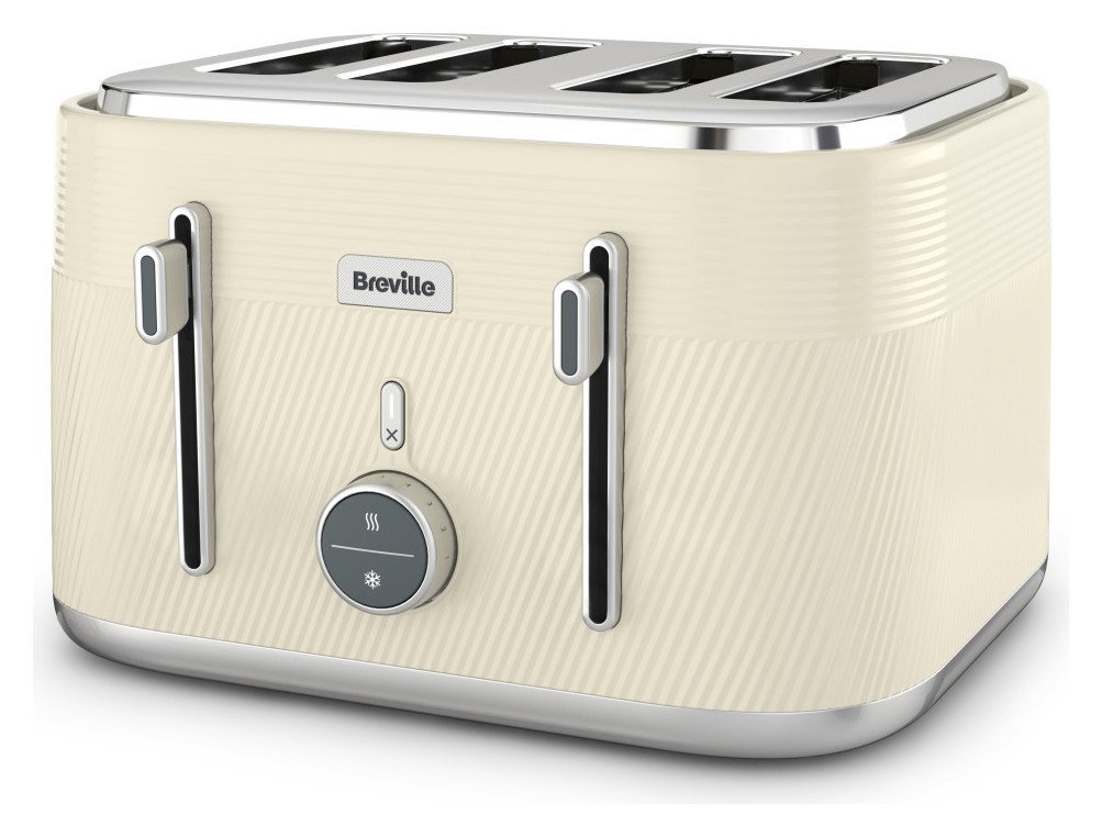 Breville Obliq VTT997 4-Slice Toaster - Cream