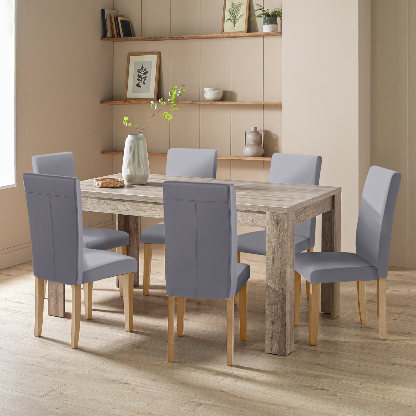 Argos Home Preston Extending Dining Table & 6 Chairs