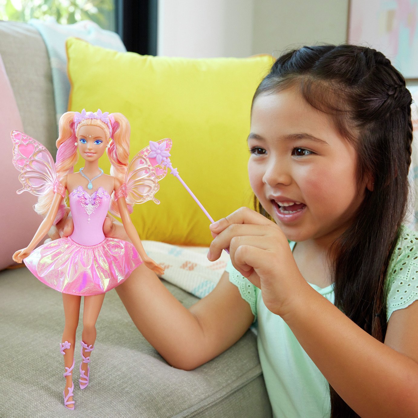 Barbie Fairy Doll with Toy Wand & Accessories - 32cm
