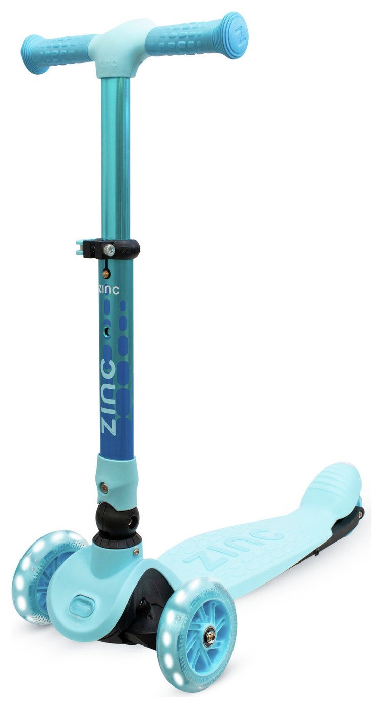 Zinc Flyte Kids Foldable 3 Wheel Scooter - Blue