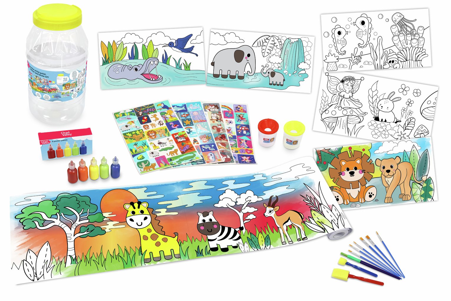 Chad Valley Junior Artist Paint, Colour and Draw Art Set