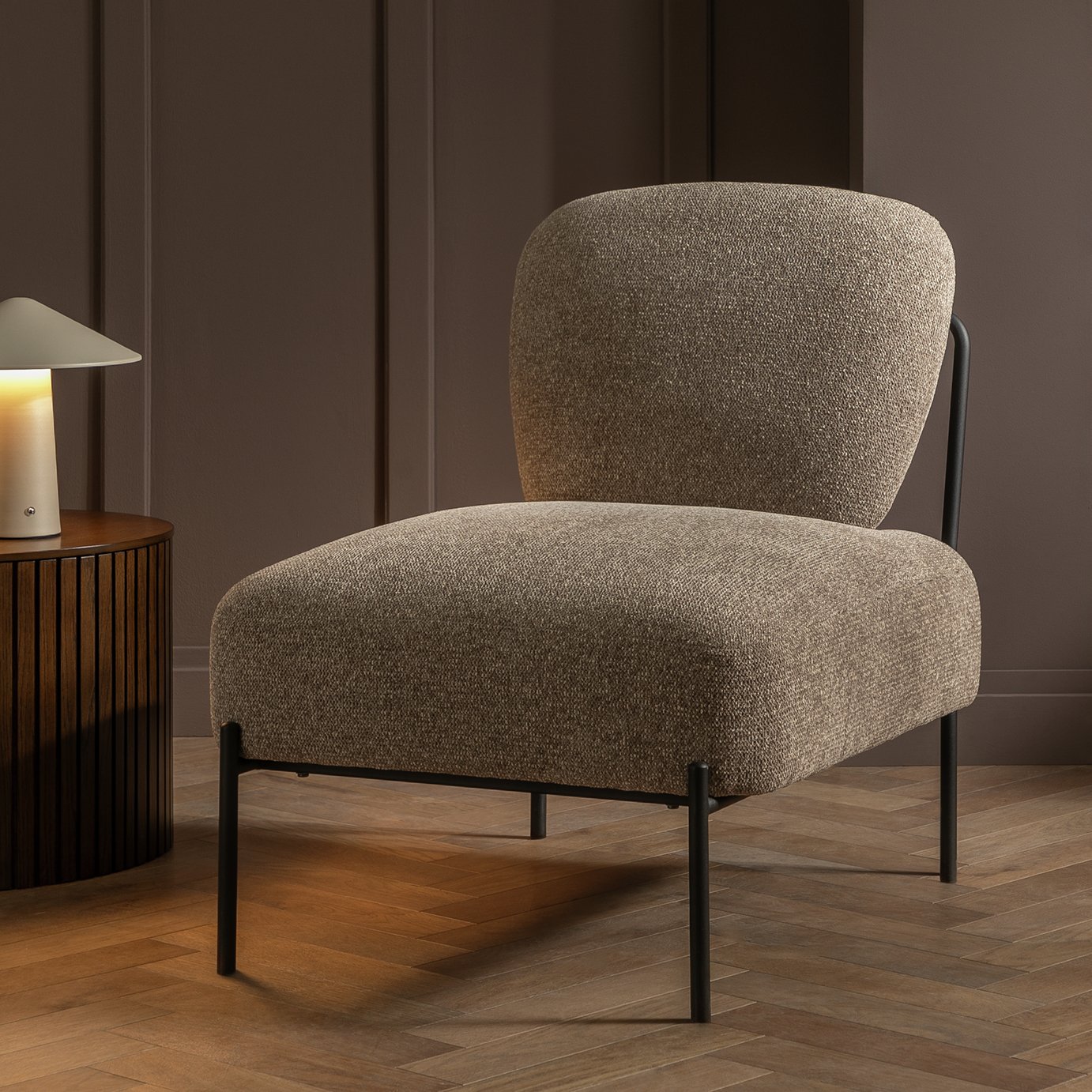 Habitat Lark Fabric Accent Chair - Natural