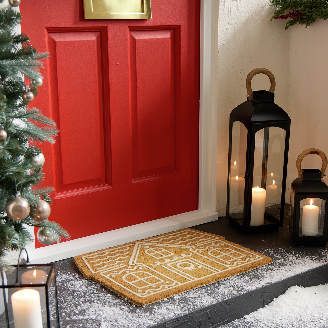 Habitat Gingerbread House Christmas Doormat
