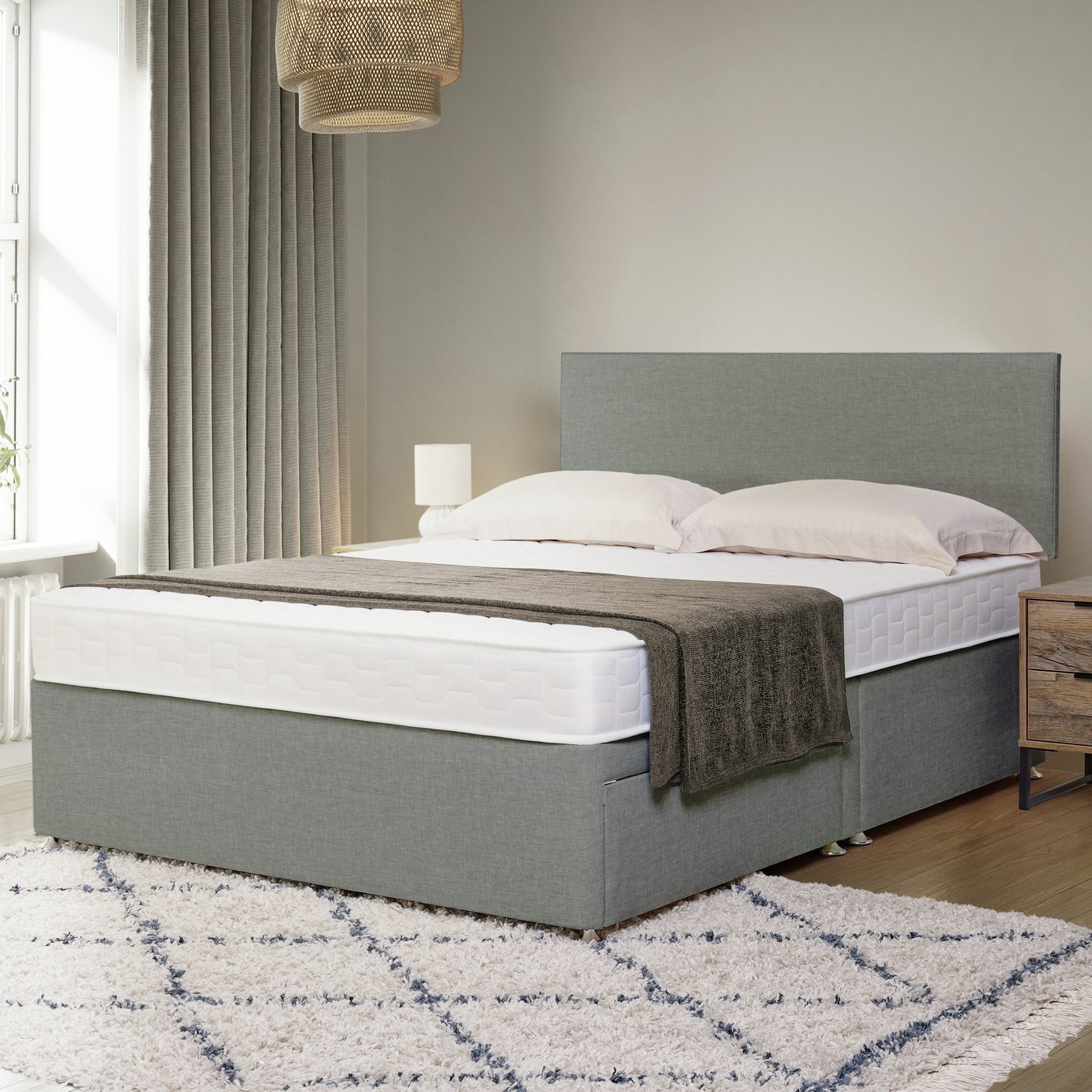 Argos Home Elmdon Memory Divan Bed - Double