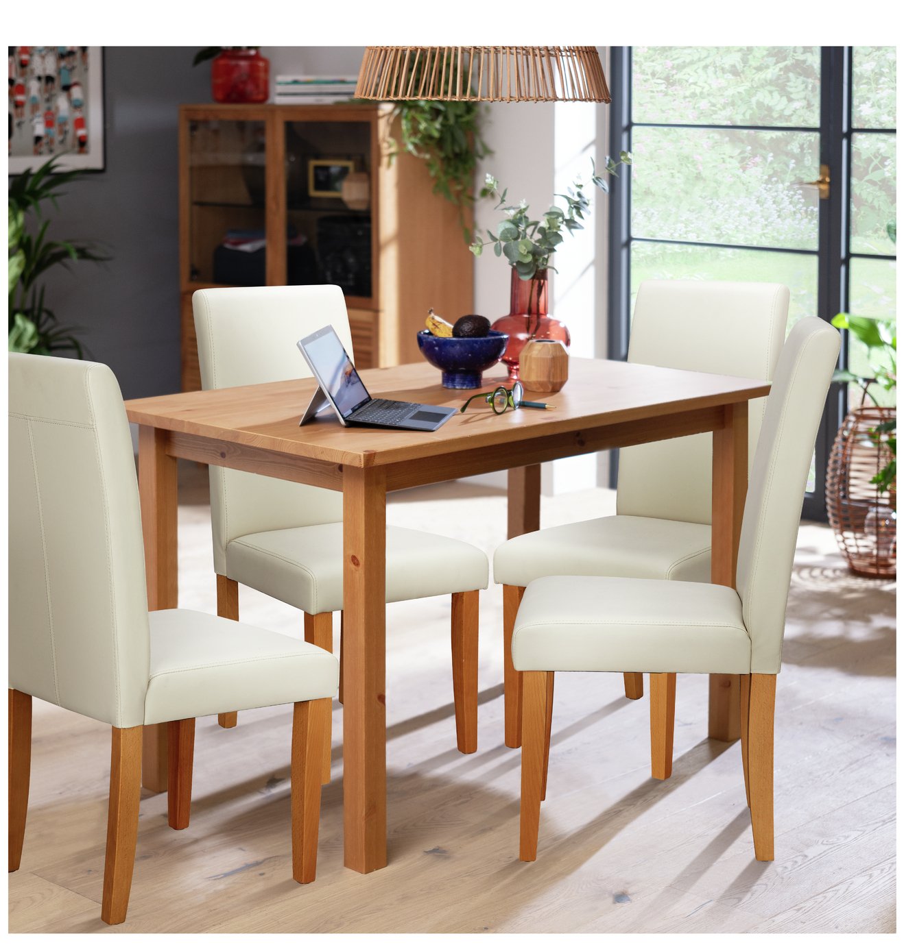 Argos Home Ashdon Oak Dining Table & 4 Chairs