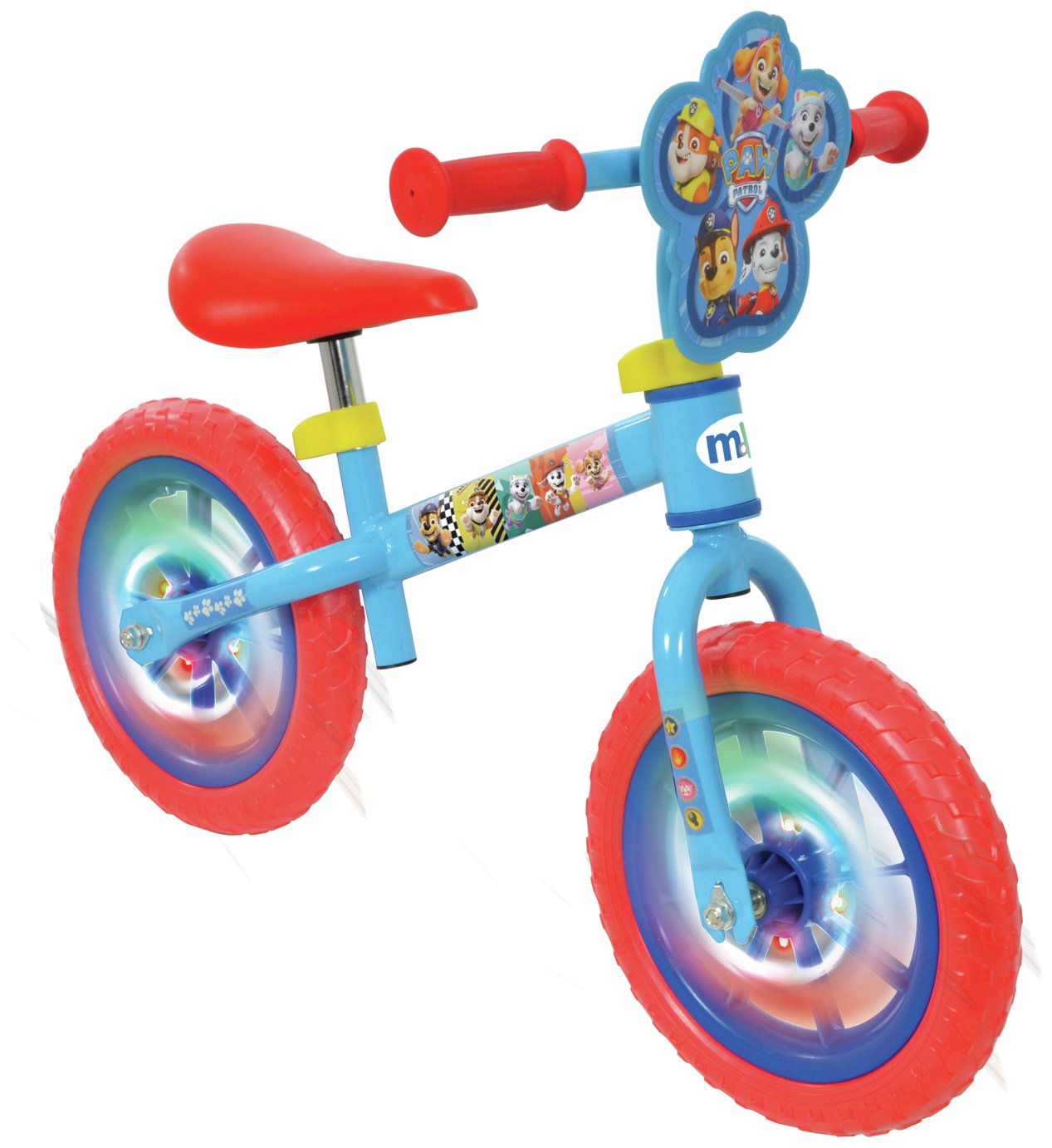 Paw Patrol 12 Inch Wheel Size Kids Light Up Balance Bike