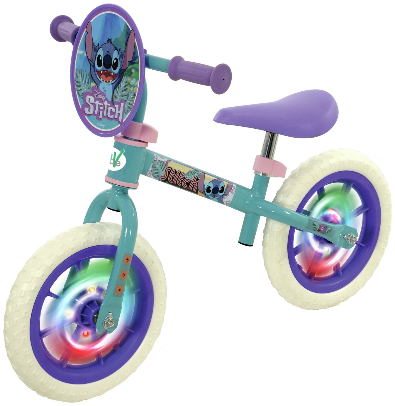 Stitch 12 Inch Wheel Size Kids Light Up Balance Bike