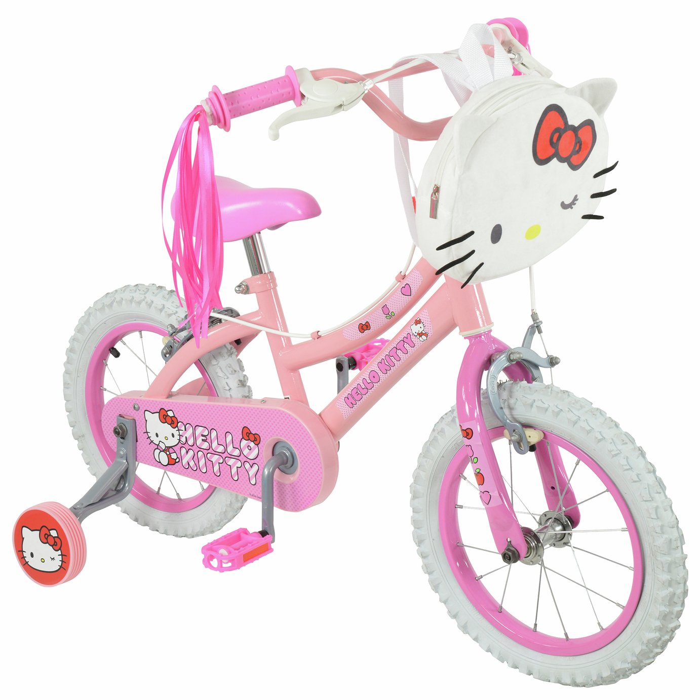 Hello Kitty 14 Inc h Wheel Size Kids Beginner Bike